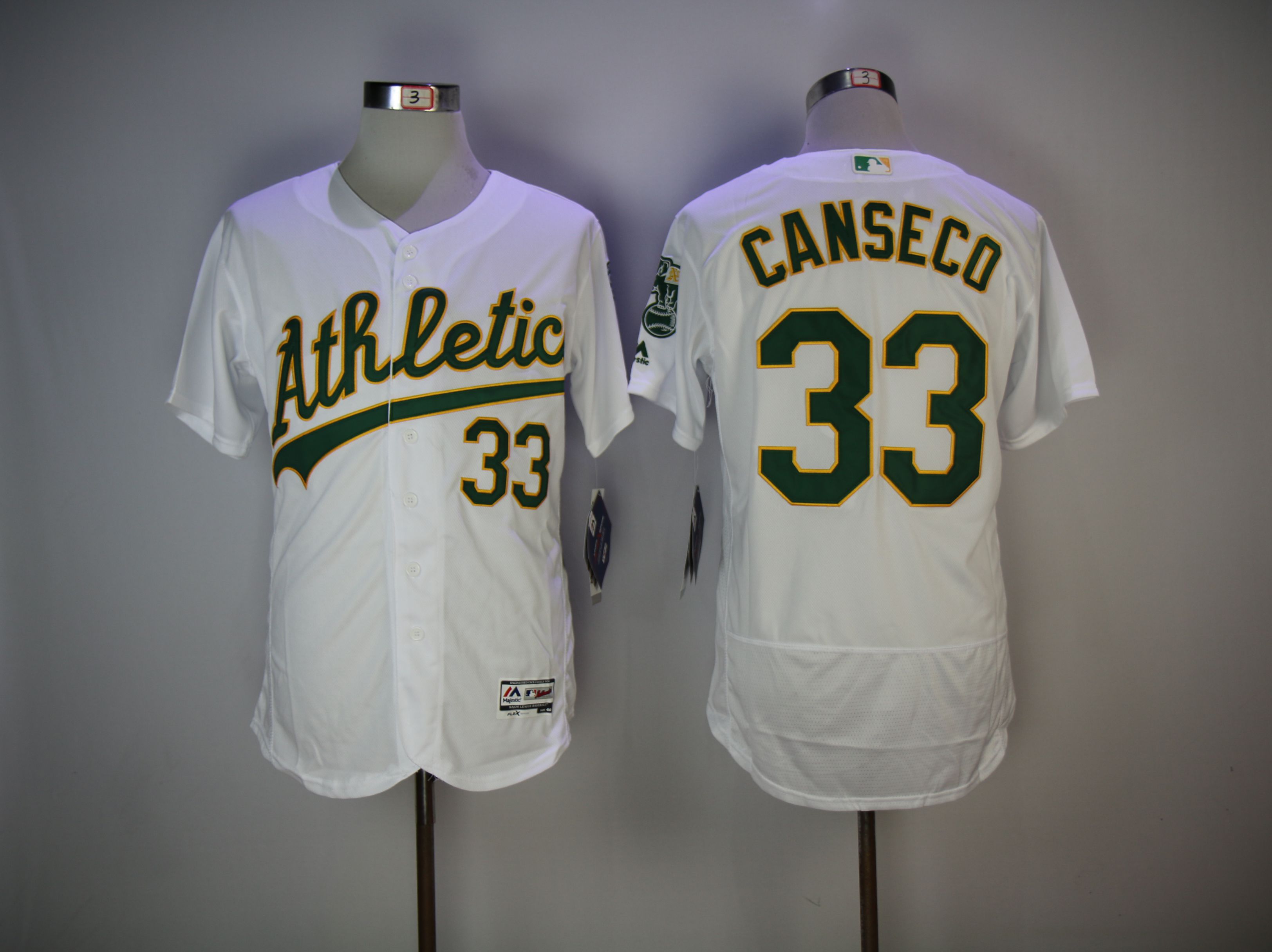 Men Oakland Athletics #33 Canseco White Elite MLB Jerseys->youth mlb jersey->Youth Jersey